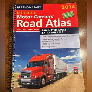 Rand McNally Deluxe Road Atlas Laminate Pages, great maps for trucks Drivers